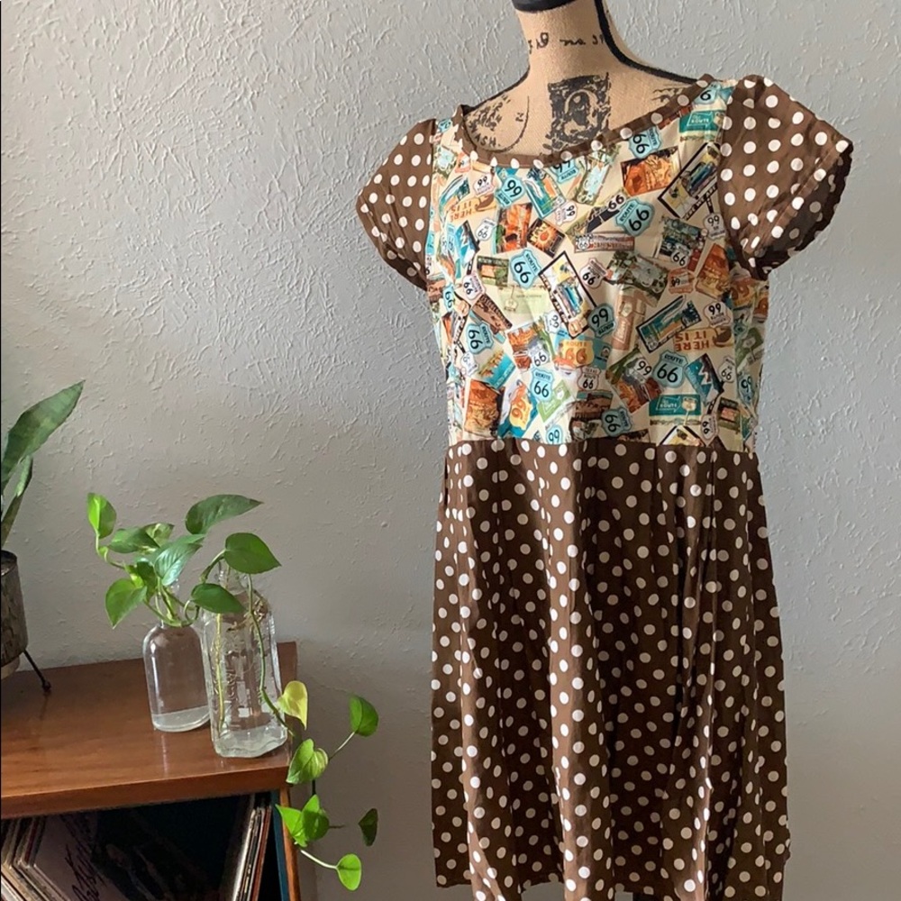 Pinup Rockabilly Route 66 Dress  2XL Volup Plus